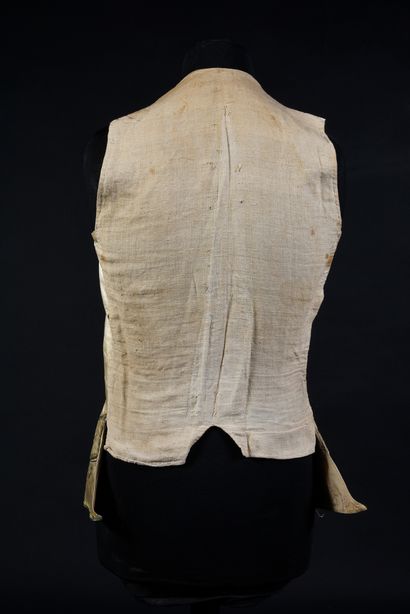  Gilet d'un habit de Cour en pièce brodé à disposition, début du XIXe siècle, gilet...