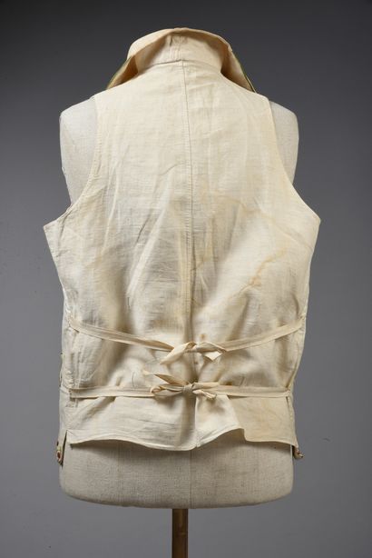 null Embroidered waistcoat, circa 1815, straight double-breasted waistcoat with shawl...