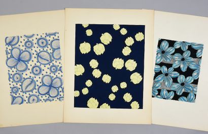 Set of models of fabrics for fashion, 1950-1970...