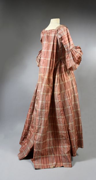  French dress coat, Louis XVI period, coat with Watteau pleats in the back in shaded...