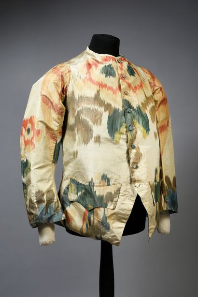 null Rare veste d'intérieur d'homme, milieu du XVIIIe siècle, veste a basques en...
