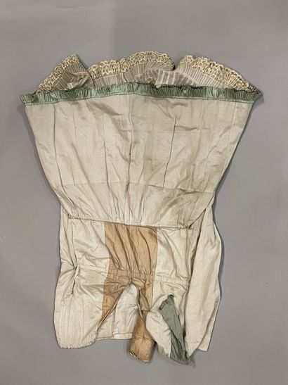  Part of the wardrobe of an elegant woman, end of the 19th century, seven silk petticoats...