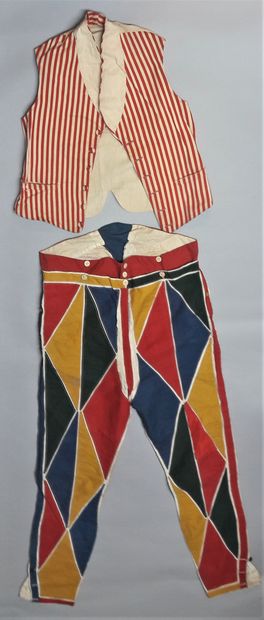  Harlequin suit for a cross-dressing ball, last third of the 19th century, linen...