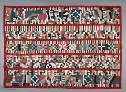 Composite patchwork quilt, early 20th century...