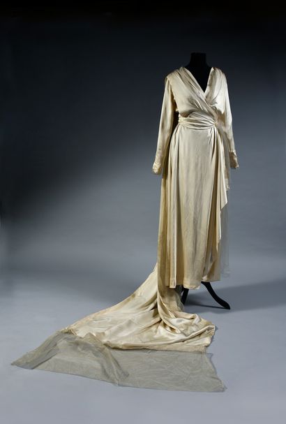 Robe de mariée griffée Worth, vers 1920-1925,...