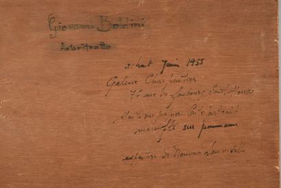 ATTRIBUÉ À GIOVANNI BOLDINI (1842-1931) 
"Autoportrait"
Huile sur panneau marouflée.
Signé...