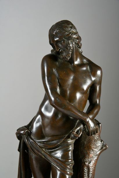 François DUQUESNOY (1594 - 1643) d'après 
Christ aux liens
Bronze à patine brun clair.
H....