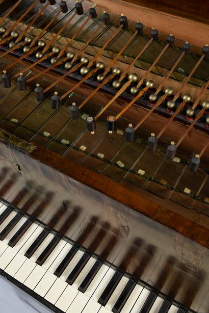 GLASS-CORD Anonyme, début du XIXe siècle 
Les sons mélodieux de l'harmonica de Franklin...