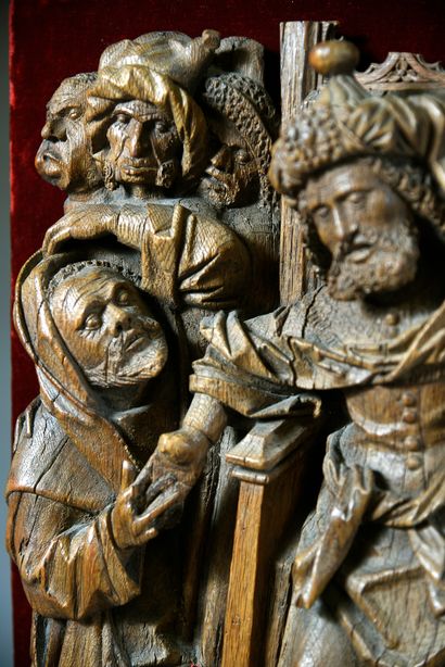 Pays-Bas septentrionaux, fin du XVe siècle 
The wrath of Caiaphas, part of a carved...