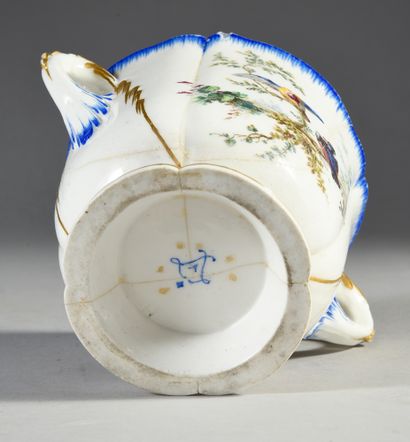  18th century Vincennes porcelain glass or liqueur bucket Mark in blue with two interlaced...