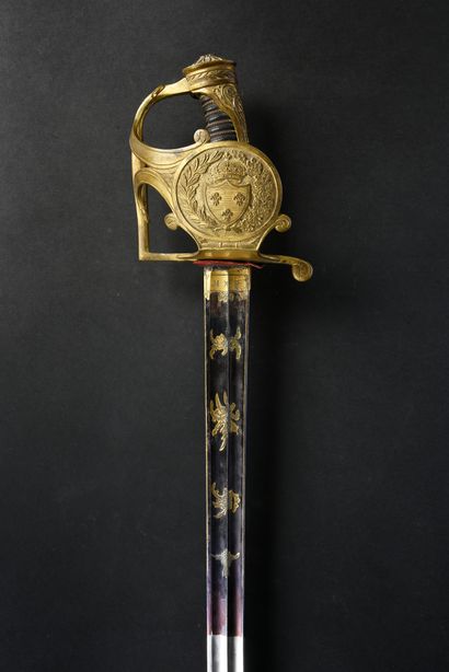 null Sabre d'officier des Gendarmes de la Garde du roi, modèle 1814. Garde enveloppante...