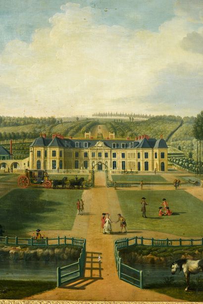 Pierre Alexandre Royer (1769-1796) 
Vue du château de la Brosse côté cour
Vue du...