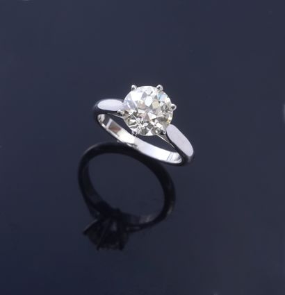 Solitaire in white gold 750e, set with a...