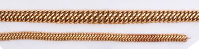 null Necklace in gold 750e with American mesh, ratchet clasp and eight security.
L....
