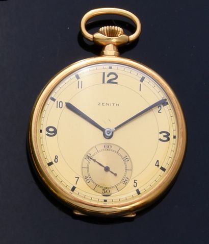 ZENITH Pocket watch in gold 750th
D.: 4,6
Gross weight : 59 g