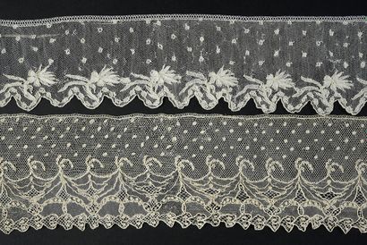 null Seven borders in lace of Alençon, needle, France, XIXth century.
Five borders...