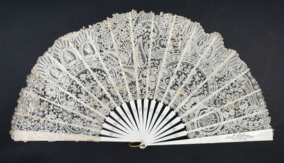 Large folded fan, Duchess of Brussels, late...