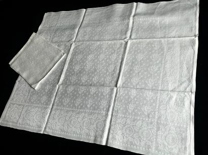 null Suites of damask napkins, 2nd half of the XIXth and beginning of the XXth century.
Damask...