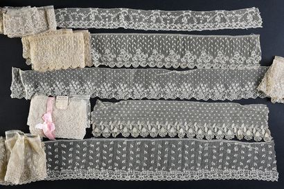 null Borders in Alençon, needlework, France, 18th and 19th century.
Six different...