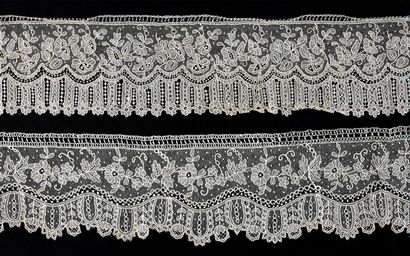 null Three Gauze Stitch ruffles, needlepoint, 2nd half of the 19th century.
One with...