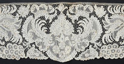 null Engageante and borders in needle lace, circa 1720-30.
An engageante and three...