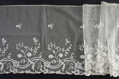 null Three large ruffles in application of England, 2nd half of the 19th century.
One...