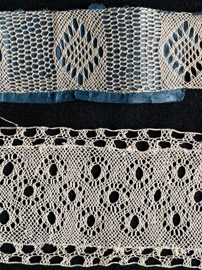 null Five Chebka lace entre-deux, North Africa, 1st half of the 20th century. 
 Five...