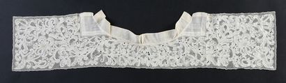 null Very rare collar of man with flap, Flanders or Milan, spindles, 3rd quarter...