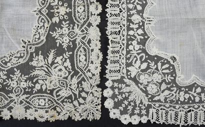 null Two handkerchiefs in application of England, 2nd half of the XIXth century.
Handkerchiefs...