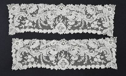 null Modesty and cuffs set in Gauze stitch, needlepoint, 2nd half of the 19th century.
Modesty...