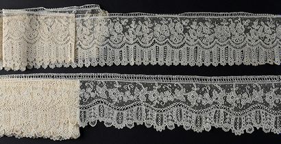 null Three Gauze Stitch ruffles, needlepoint, 2nd half of the 19th century.
One with...