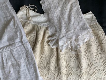 null Petticoats and petticoat bottoms, 19th and early 20th century.
Three petticoats,...