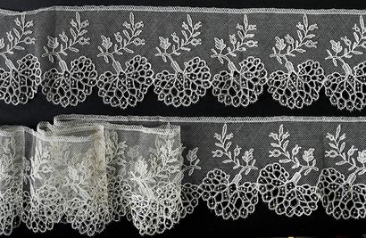 null Background of a house in lace, Brussels, late 19th century. 
 Metrics and accessories...