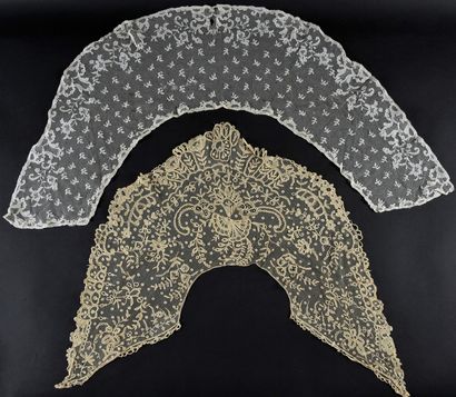 null Flounces and accessories of the costume in lace, 2nd half of the 19th century.
Four...