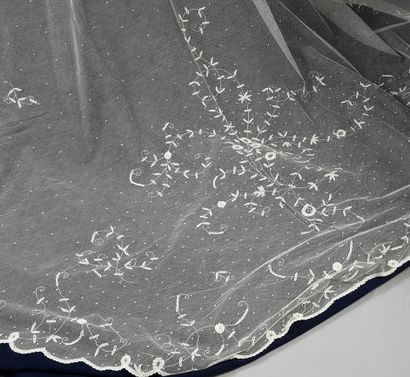 null Bridal veil, Princess application, Belgium, early 20th century.
Shaped, with...