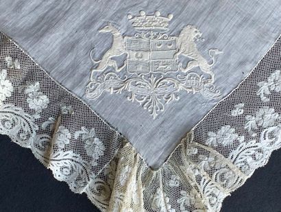  Two embroidered handkerchiefs, covenant...