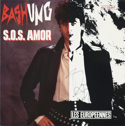  ALAIN BASHUNG (1947/2008): Author, composer and performer. 1 maxi 45 rpm vinyl "SOS...