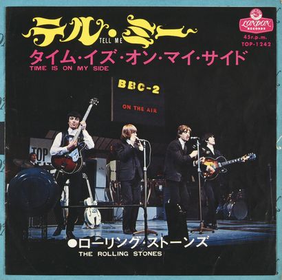  THE ROLLING STONES: British rock band formed in 1962. 1 Japanese 45 rpm record,...