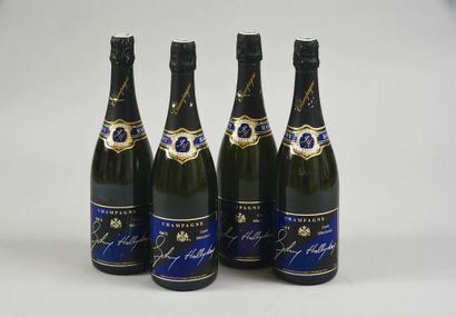  JOHNNY HALLYDAY (1943/2017): 4 bouteilles originales de champagne JOHNNY HALLYDAY...