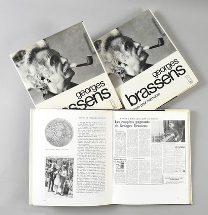  GEORGES BRASSENS (1929/1981): Auteur, compositeur, interprète. 1 lot de 3 livres...