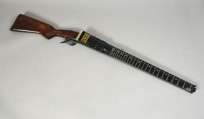  JOHNNY HALLYDAY (1943/2017): 1 guitare-fusil Vline, créée par Vincent Berton pour...