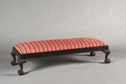  CLAUDE FRANCOIS (1939/1978): Author, composer and performer. 1 low bench in mahogany...