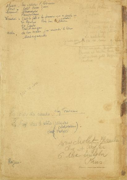  NOGENT-SUR-MARNE/VALSE MUSETTE: 1 original manuscript of the song "AH! LE PETIT...