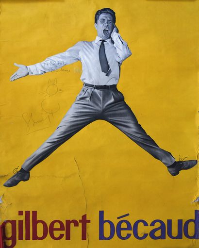  GILBERT BECAUD (1927/2001): Auteur, compositeur, interprète. 2 affiches originales...
