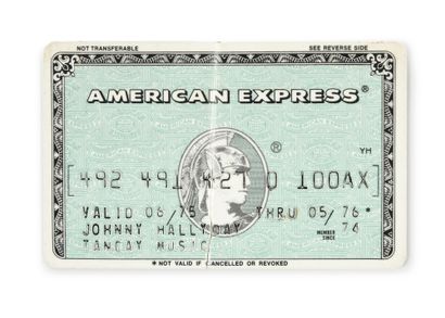 JOHNNY HALLYDAY (1943/2017): 1 American Express...