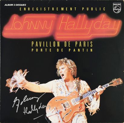  JOHNNY HALLYDAY (1943/2017): Singer and actor. 2 vinyl records of Johnny Hallyday...