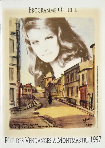  DALIDA (1933/1987): Chanteuse et actrice. 1 bouteille de vin rouge du Clos Montmartre...