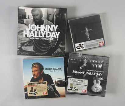 null JOHNNY HALLYDAY (1943/2017): Singer and actor. 1 set of 4 Johnny Hallyday box...