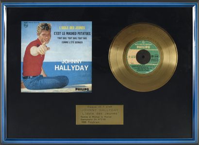 null JOHNNY HALLYDAY (1943/2017): Singer and actor. 1 Gold record "L'idole des jeunes"...