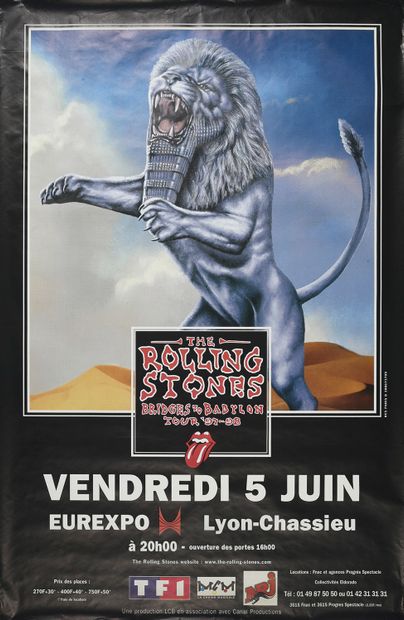  THE ROLLING STONES: Groupe de rock britannique formé en 1962. 2 affiches originales...